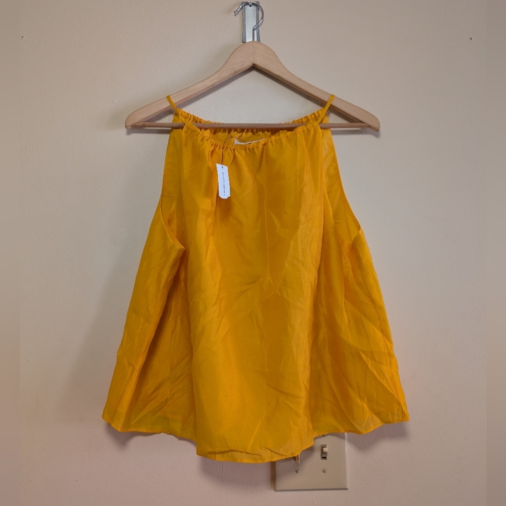 Banana Republic Yellow Camisole Tank Top Size L Spaghetti Strap